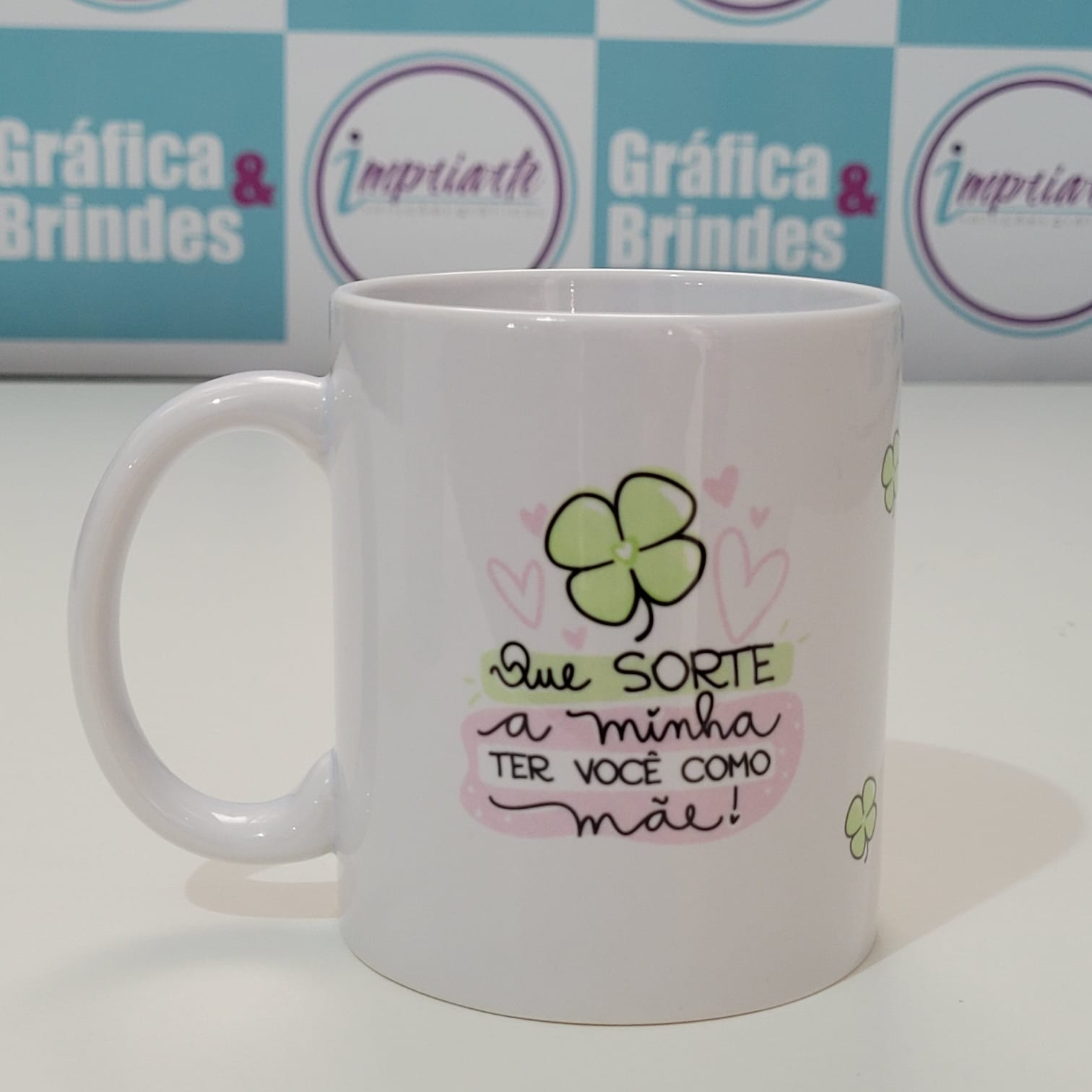 CANECA DE CERÂMICA BRANCA - Imagem 3