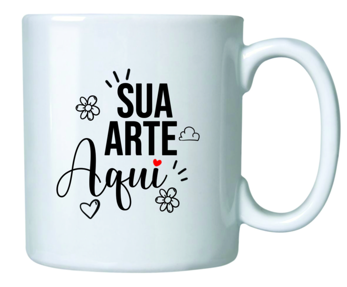 CANECA DE CERÂMICA BRANCA
